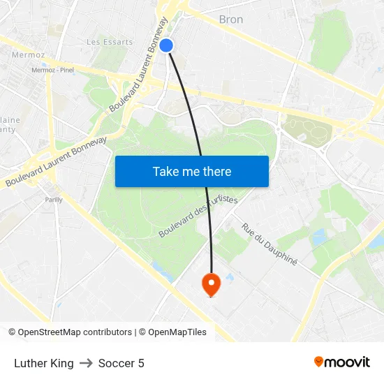 Luther King to Soccer 5 map