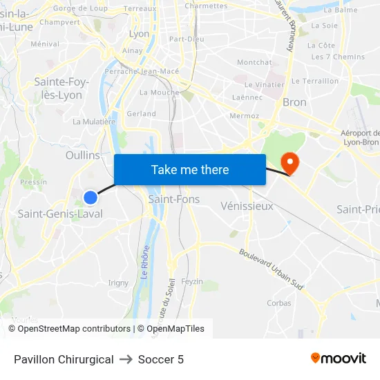 Pavillon Chirurgical to Soccer 5 map