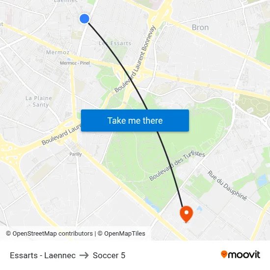 Essarts - Laennec to Soccer 5 map