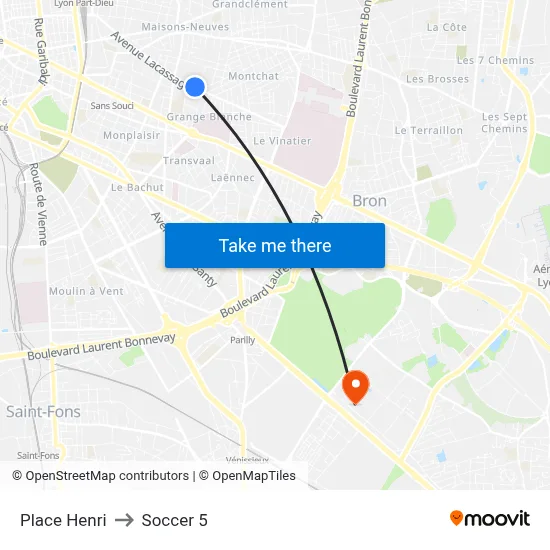 Place Henri to Soccer 5 map