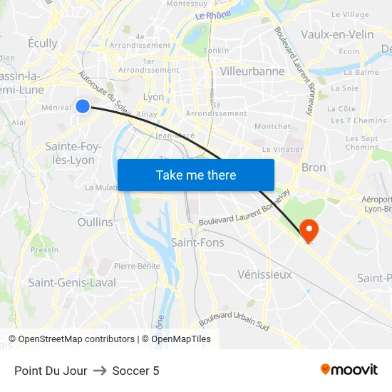 Point Du Jour to Soccer 5 map