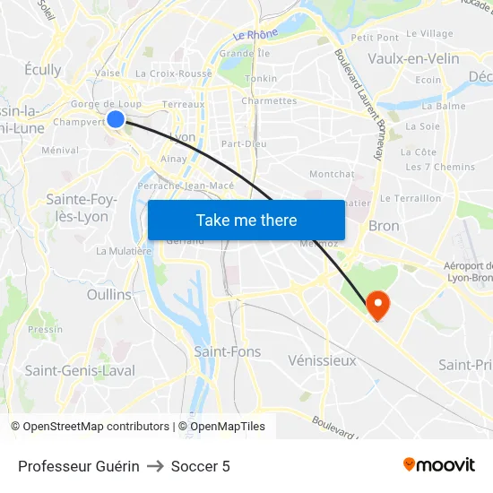Professeur Guérin to Soccer 5 map