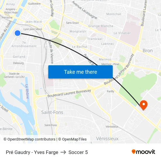 Pré Gaudry - Yves Farge to Soccer 5 map