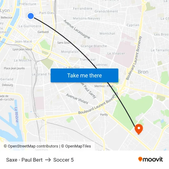 Saxe - Paul Bert to Soccer 5 map