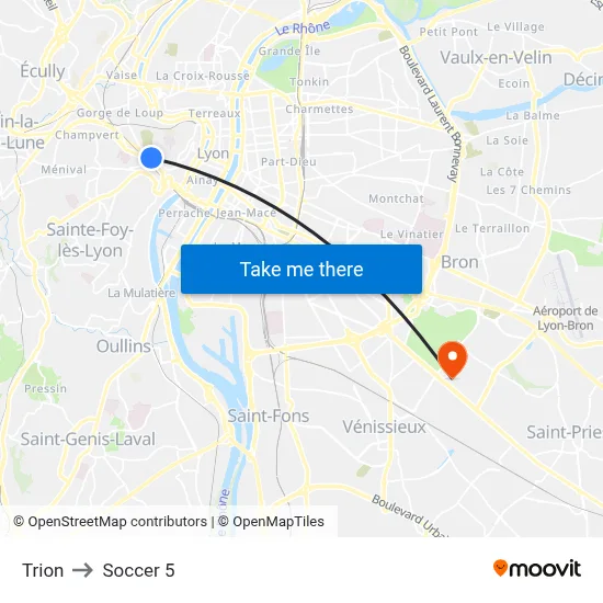 Trion to Soccer 5 map