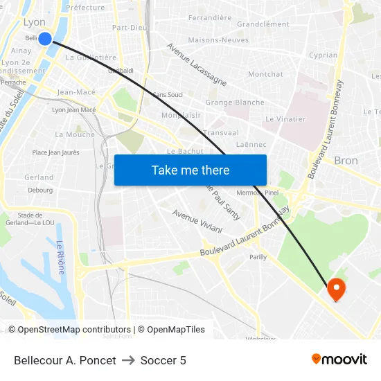 Bellecour A. Poncet to Soccer 5 map