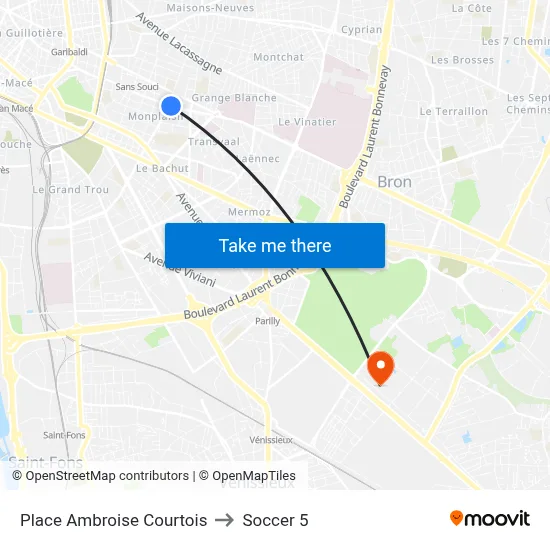 Place Ambroise Courtois to Soccer 5 map