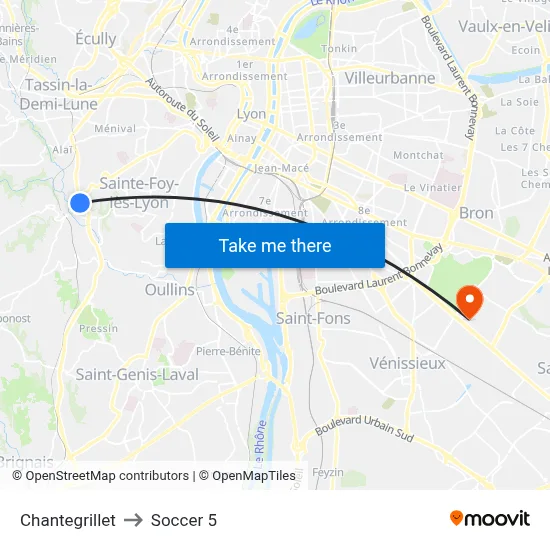 Chantegrillet to Soccer 5 map
