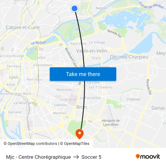 Mjc - Centre Chorégraphique to Soccer 5 map