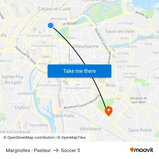 Margnolles - Pasteur to Soccer 5 map