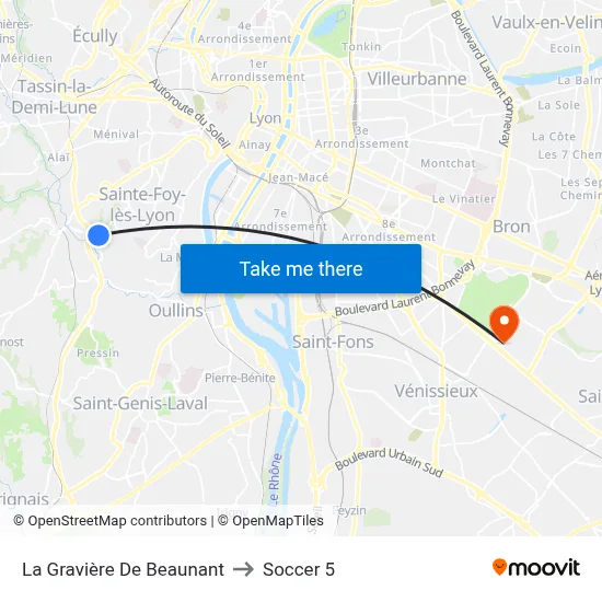 La Gravière De Beaunant to Soccer 5 map