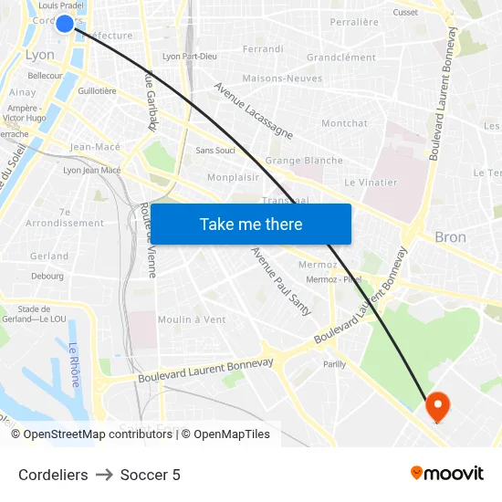Cordeliers to Soccer 5 map
