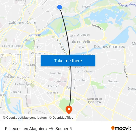 Rillieux - Les Alagniers to Soccer 5 map