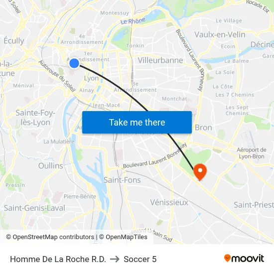 Homme De La Roche R.D. to Soccer 5 map
