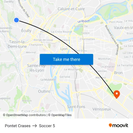 Pontet Crases to Soccer 5 map