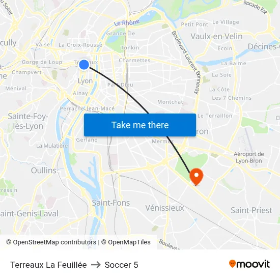 Terreaux La Feuillée to Soccer 5 map