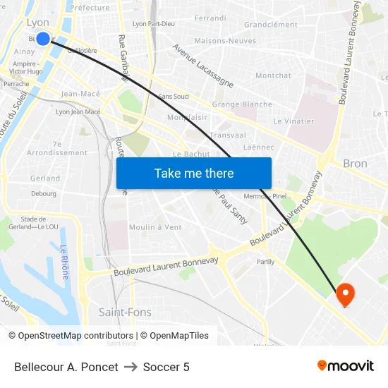 Bellecour A. Poncet to Soccer 5 map