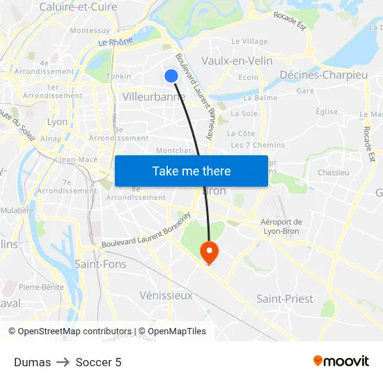 Dumas to Soccer 5 map