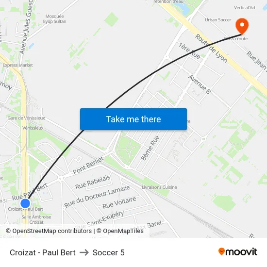 Croizat - Paul Bert to Soccer 5 map