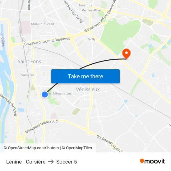 Lénine - Corsière to Soccer 5 map