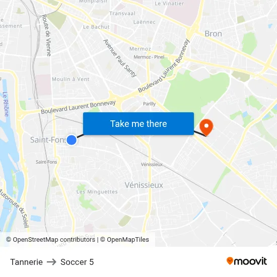 Tannerie to Soccer 5 map