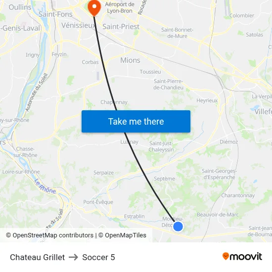 Chateau Grillet to Soccer 5 map