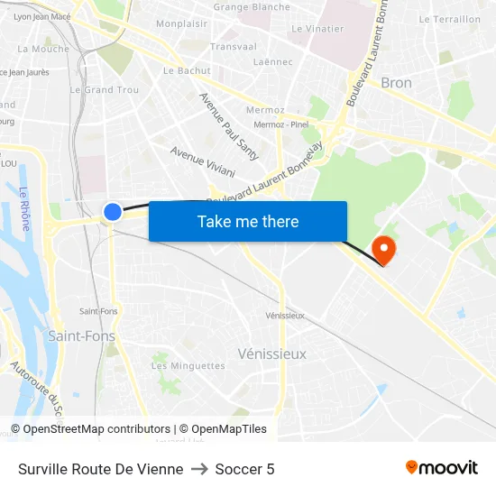 Surville Route De Vienne to Soccer 5 map