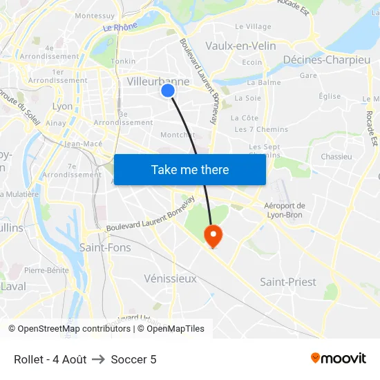 Rollet - 4 Août to Soccer 5 map