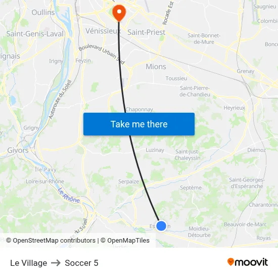 Le Village to Soccer 5 map