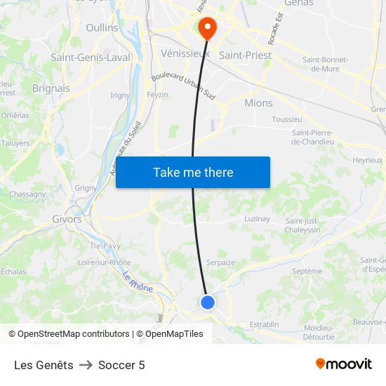 Les Genêts to Soccer 5 map