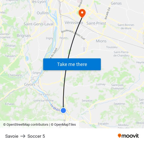 Savoie to Soccer 5 map