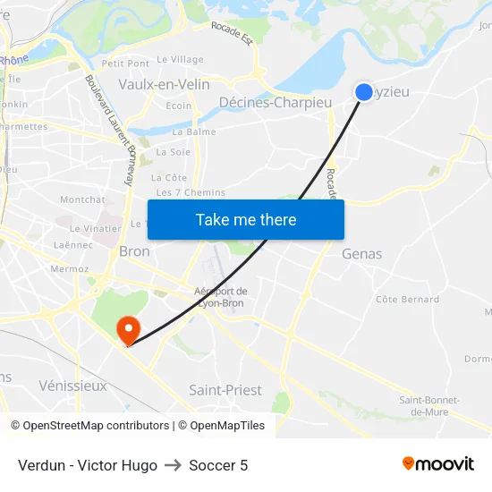 Verdun - Victor Hugo to Soccer 5 map