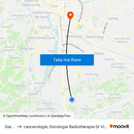 Garage to cancerologie, Oncologie Radiothérapie Dr Vincent Mammar map