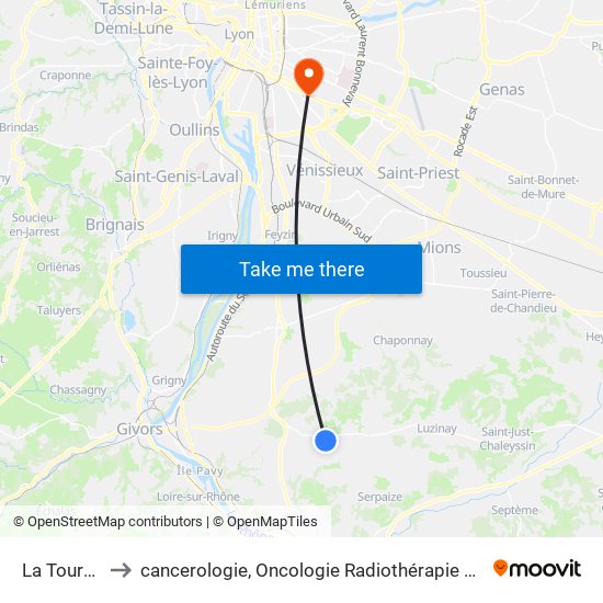 La Tourmente to cancerologie, Oncologie Radiothérapie Dr Vincent Mammar map