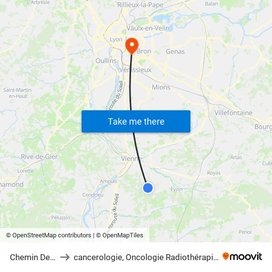 Chemin De Malatra to cancerologie, Oncologie Radiothérapie Dr Vincent Mammar map