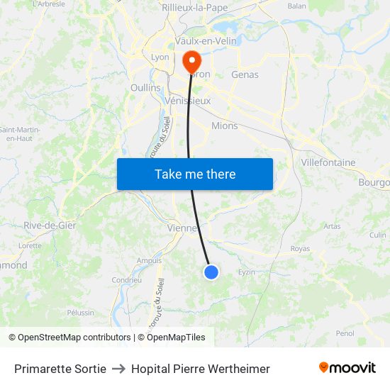 Primarette Sortie to Hopital Pierre Wertheimer map