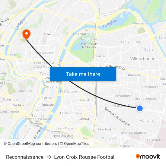 Reconnaissance to Lyon Croix Rousse Football map