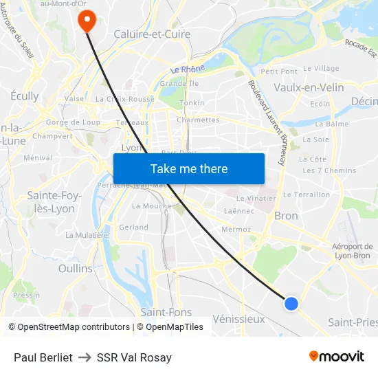 Paul Berliet to SSR Val Rosay map