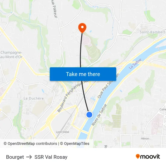 Bourget to SSR Val Rosay map