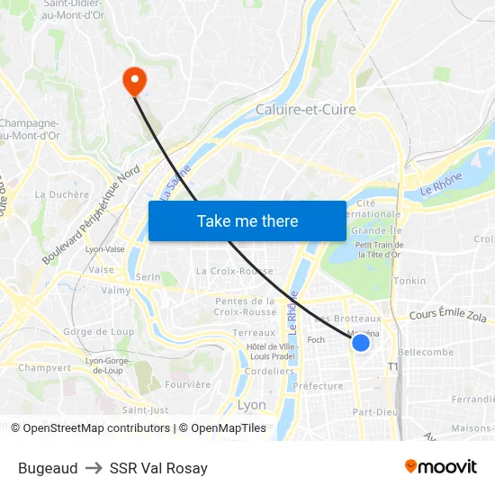 Bugeaud to SSR Val Rosay map