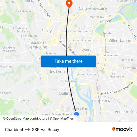Charbinat to SSR Val Rosay map