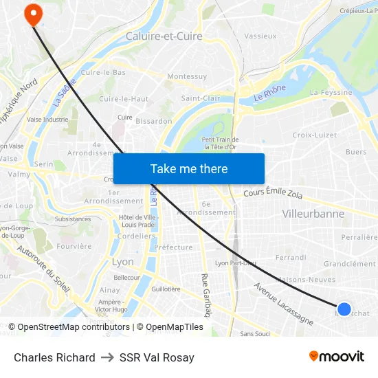 Charles Richard to SSR Val Rosay map