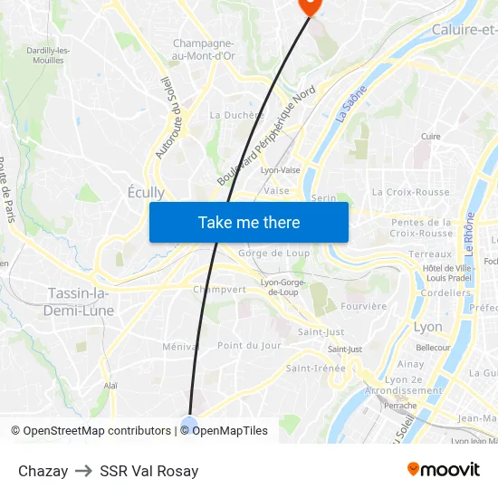 Chazay to SSR Val Rosay map
