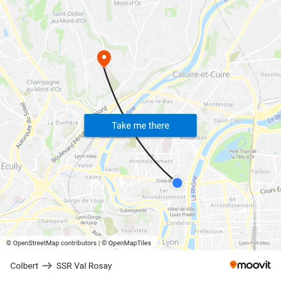 Colbert to SSR Val Rosay map