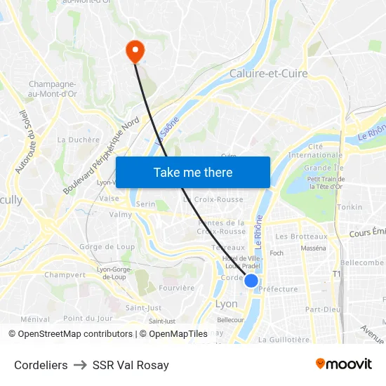 Cordeliers to SSR Val Rosay map