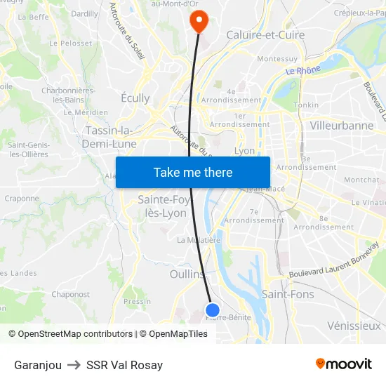 Garanjou to SSR Val Rosay map