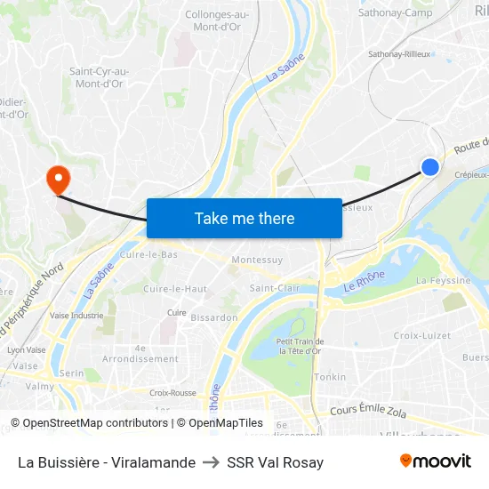 La Buissière - Viralamande to SSR Val Rosay map
