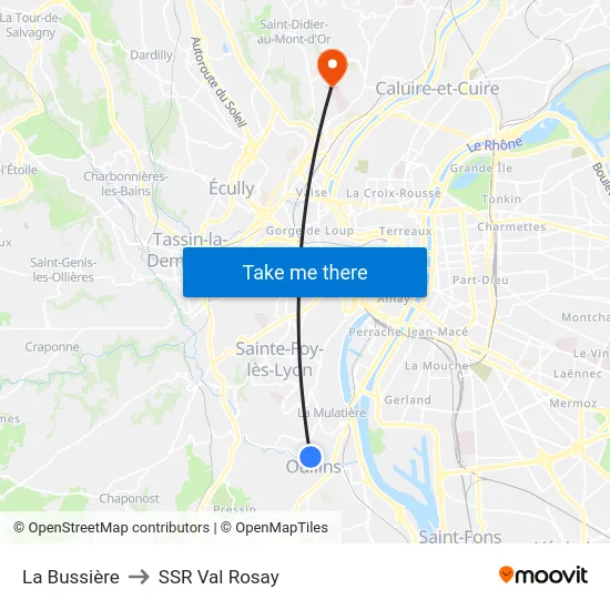 La Bussière to SSR Val Rosay map