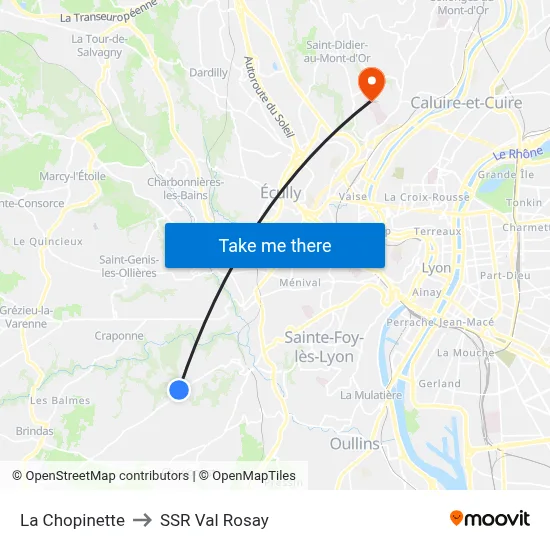 La Chopinette to SSR Val Rosay map
