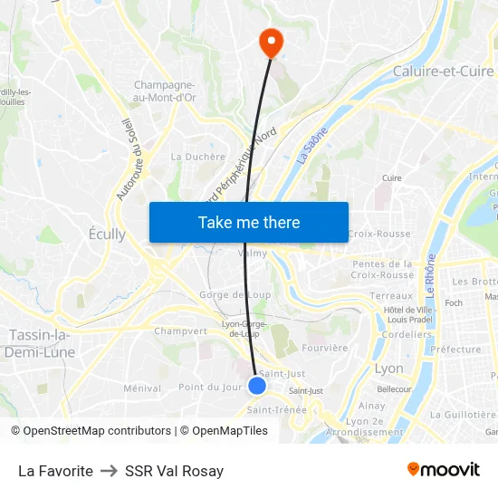 La Favorite to SSR Val Rosay map